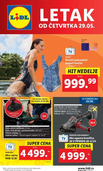 Lidl katalog - 29.05.2025 - 04.06.2025.