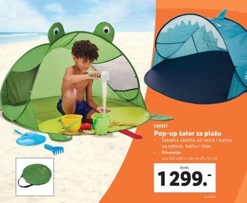 Pop-up šator za plažu