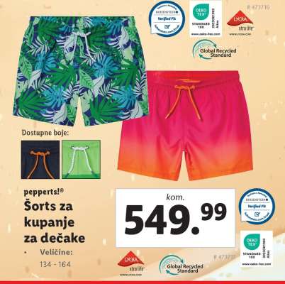 pepperts! Šorts za kupanje za dečake
