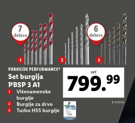 Set burgija PBSP 3 A1