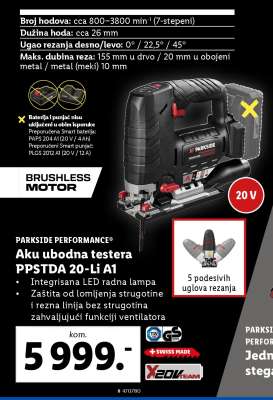 Parkside Performance Aku ubodna testera PPSTDA 20-Li A1