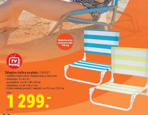 Sklopiva stolica za plažu