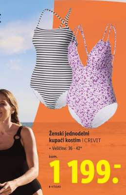 Ženski jednodielni kupaći kostim