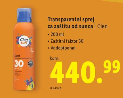 Transparentni sprej za zaštitu od sunca