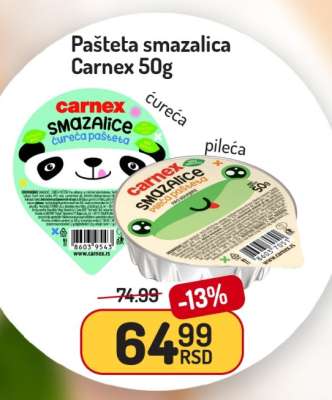PAŠTETA SMAZALICA CARNEX 50g