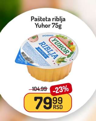 Pašteta riblja Yuhor 75g