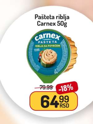 Pašteta riblja Carnex 50g
