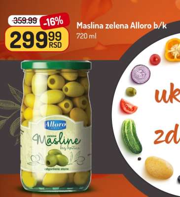 Maslina zelena Alloro b/k