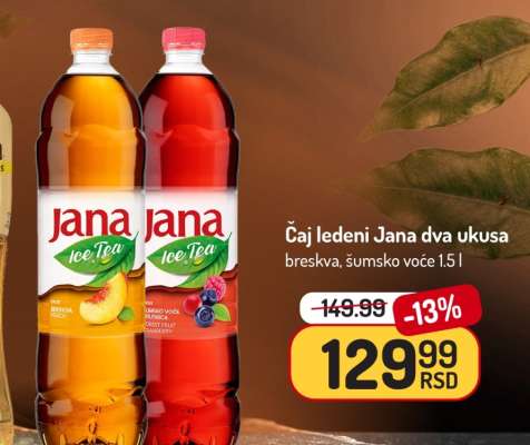 Čaj ledeni Jana dva ukusa