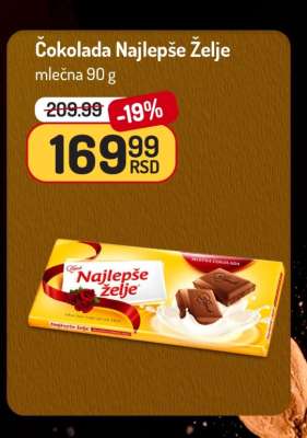 ČOKOLADA NAJLEPŠE ŽELJE