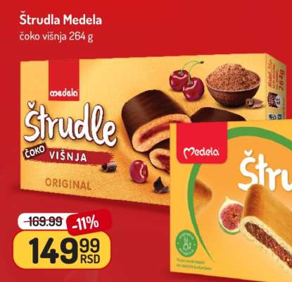 Štrudla Medela čoko višnja 264 g