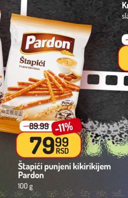 Štapići punjeni kikirikijem Pardon