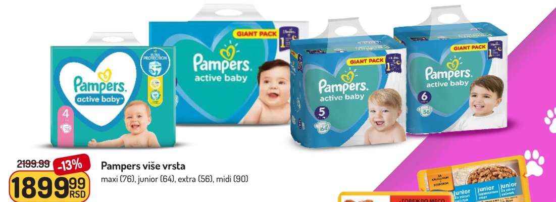 Pampers više vrsta