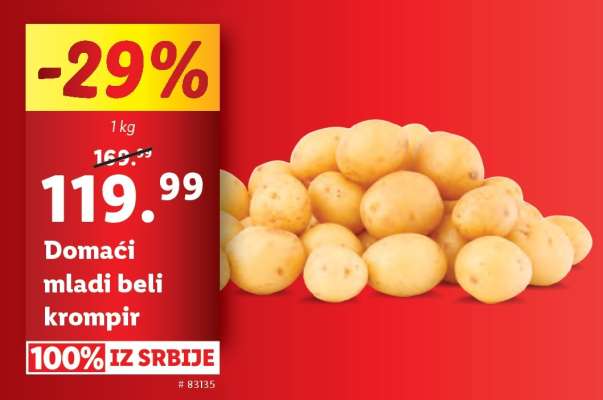 Domaći mladi beli krompir