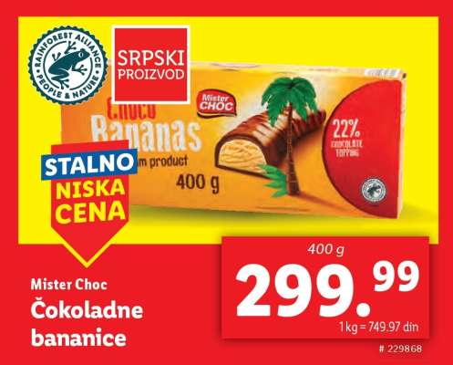 Mister Choc Čokoladne bananice