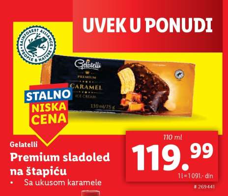 Gelatelli Premium sladoled na štapiću