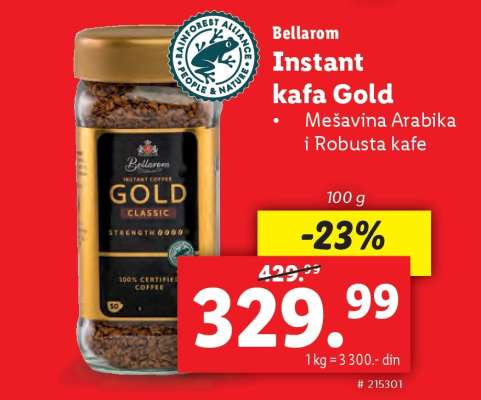 Bellarom Instant kafa gold