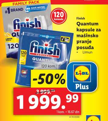 Finish Quantum kapsule za mašinsko pranje posuđa