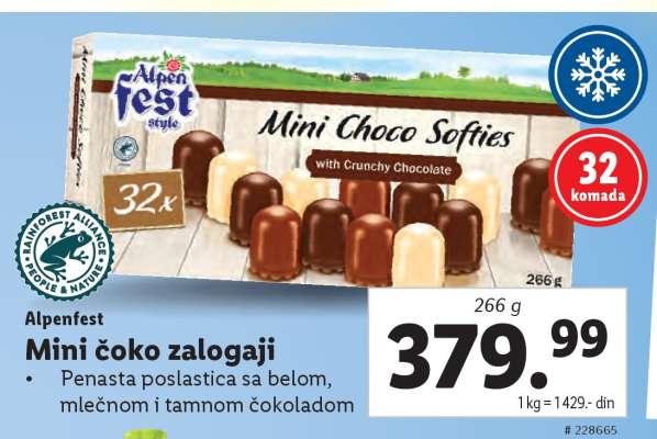 Alpenfest Mini čoko zalogaji