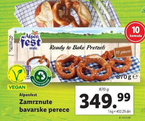 Alpenfest Zamrznute bavarske perece