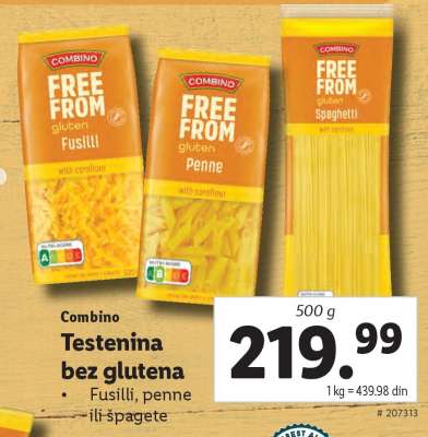 Combino Testenina bez glutena