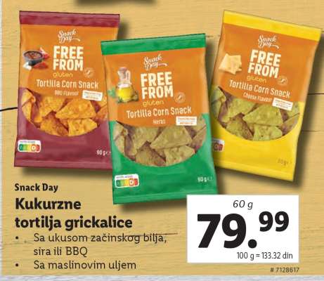 Snack Day Kukurzne tortilja grickalice