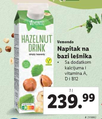 Vemondo Napitak na bazi lešnika