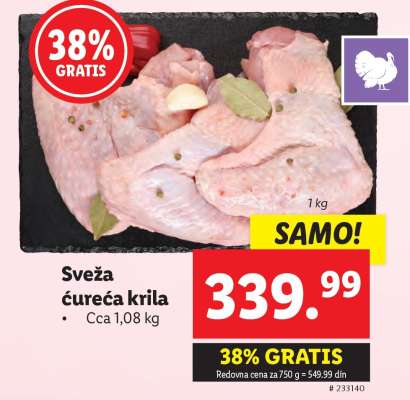 Sveža ćureća krila