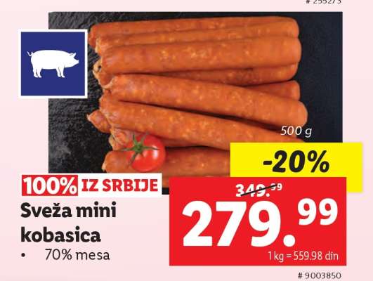 Sveža mini kobasica