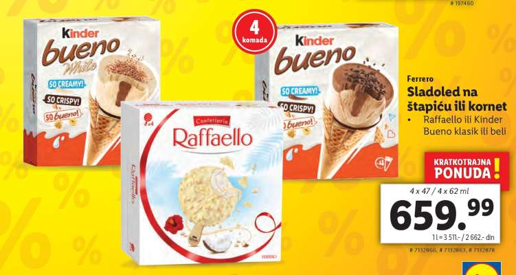 Ferrero Sladoled na štapiću ili kornet
