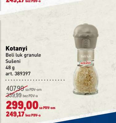 Kotanyi Beli luk granule