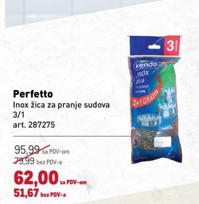 Perfetto Inox žica za pranje sudova 3/1