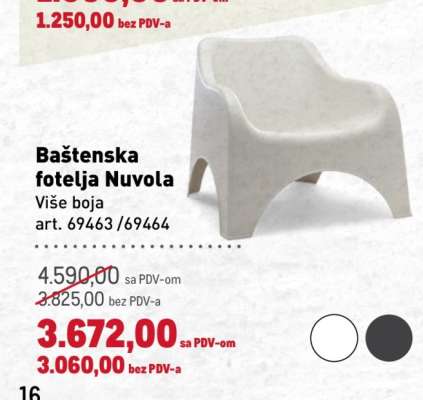 Baštenska fotelja Nuvola