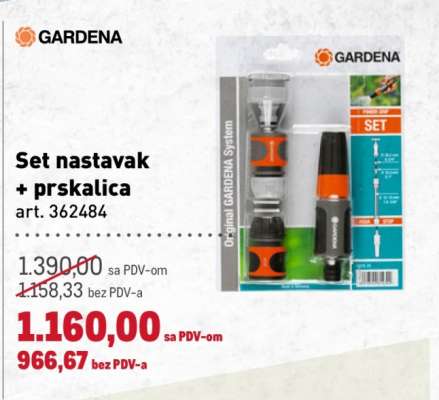 Set nastavak + prskalica