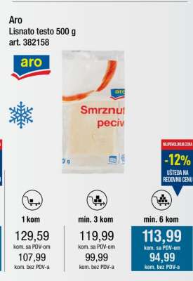 Aro Lisnato testo 500 g