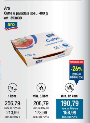 Aro Ćufte u paradajz sosu, 400 g
