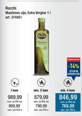 Rocchi Maslinovo ulje, Extra Vergine 1 l