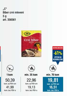 Biber crni mleveni
