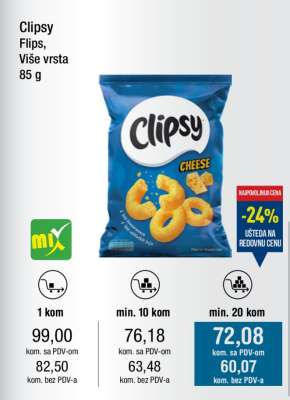 Clipsy Flips, Više vrsta 85 g