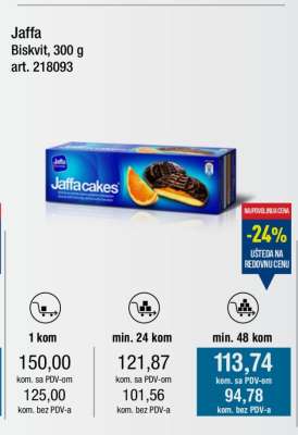 Jaffa biskvit 300 g