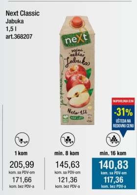 Next Classic Jabuka 1,5 l