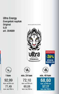 Ultra Energy Energetski napitak Original 0,5l