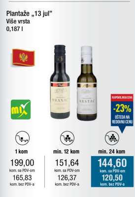 Plantaže „13 jul” Više vrsta