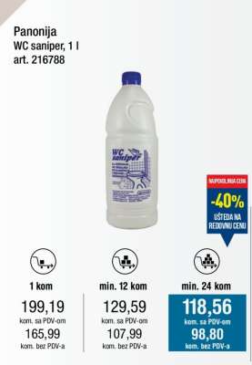 Panonija WC saniper, 1 l