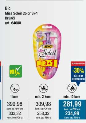 Bic Miss Soleil Color 3+1