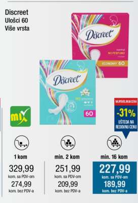 Discreet Ulošci 60