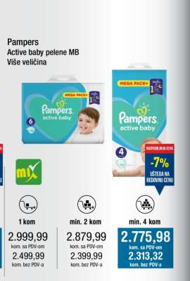 Pampers Active Baby Peleny MB