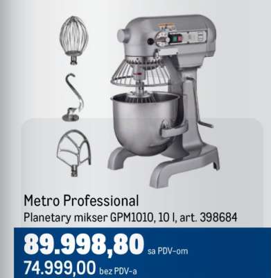 Metro Professional Planetary mikser GPM1010