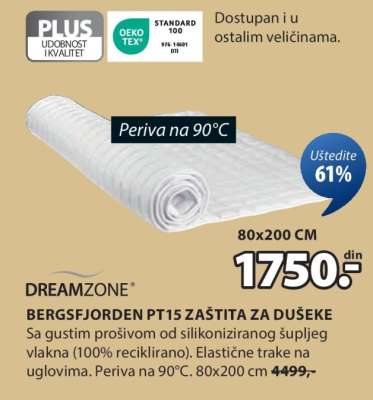 DREAMZONE BERGSFJORDEN PT15 ZAŠTITA ZA DUŠEKE