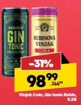 Vinjak Cola, Gin tonic Rubin